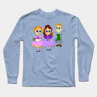 Three Big Eyed Children Long Sleeve T-Shirt